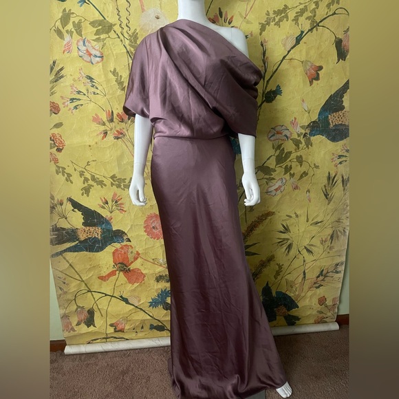 BHLDN Amsale
Draped Satin One Shoulder Dress - Picture 6 of 8